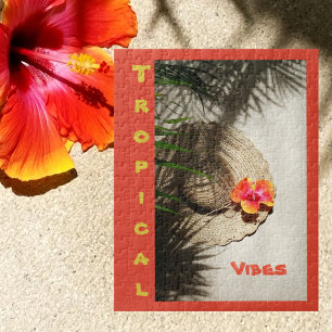 Puzzle Vibes tropicales de l'Hibiscus orange