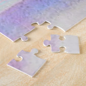 Puzzle Vibrant Abstrait rose et violet rayures Art (Côté)
