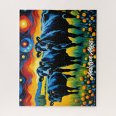 Puzzle Vibrant Béton d'angle noir (Vertical)