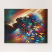 Puzzle Vibrant Butterfly Dreamscape (Horizontal)