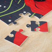 Puzzle Vibrant Modern Red Poppies Pattern Art (Côté)