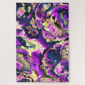 Puzzle Vibrant Trippy Boho Hippie Fractal Marble Art (Vertical)