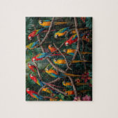 Puzzle Vibrant Tropical Macaws Jungle (Vertical)