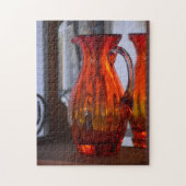 Puzzle Vibrant Vase de verre orange Pitcher photographiqu (Vertical)