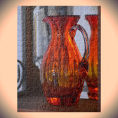 Puzzle Vibrant Vase de verre orange Pitcher photographiqu