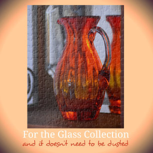 Puzzle Vibrant Vase de verre orange Pitcher photographiqu