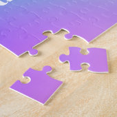 Puzzle Vibrant vert violet Abstrait Nom de dégradé (Côté)