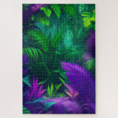 Puzzle Vibrant violet vert Jungle tropicale (Vertical)