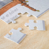 Puzzle Victorian Blue Stripe Chaise Lounge (Côté)