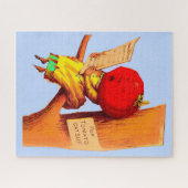 Puzzle Victorian carte de commerce tomate chef femme (Horizontal)