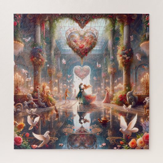 Puzzle Victorian Rococo Enchanted Valentine Dance (Vertical)
