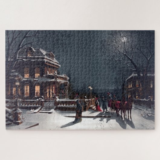 Puzzle Victorienne Noël Soirée d'hiver Carrières d'hiver (Horizontal)