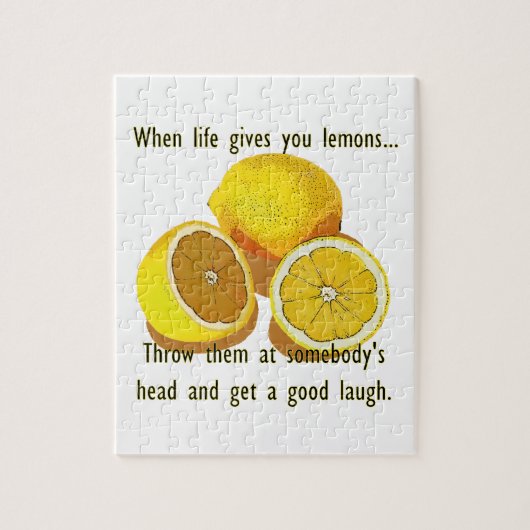 Puzzle Vie Citrons Humour foncé Funny Fruit Jaune (Vertical)