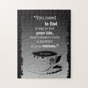 Puzzle Vie et valeurs, Existentialisme illustré citation