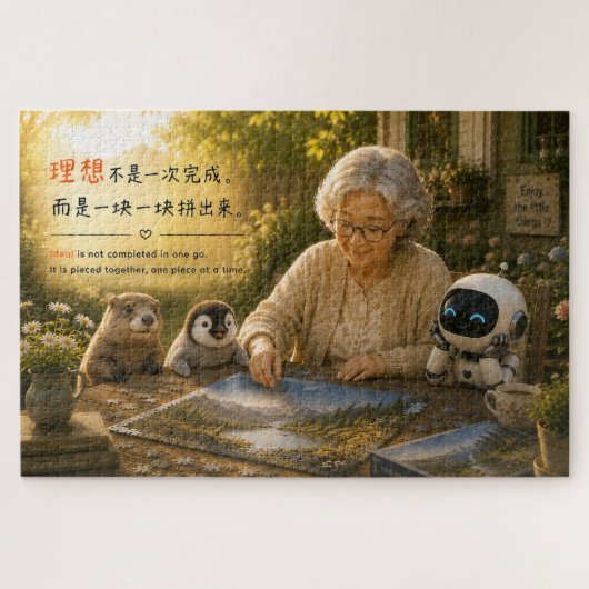 Puzzle Vie heureuse Profitez des petites choses (Horizontal)