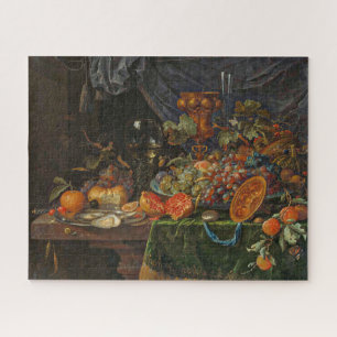 Puzzle Vie morte avec des fruits et huîtres Abraham Migno