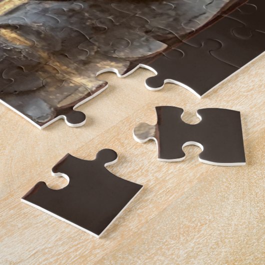 Puzzle Vie morte avec livres et sablier - peinture à l'hu (Côté)