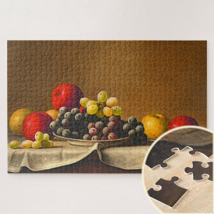 Puzzle Vie morte, pommes, raisins, fruits