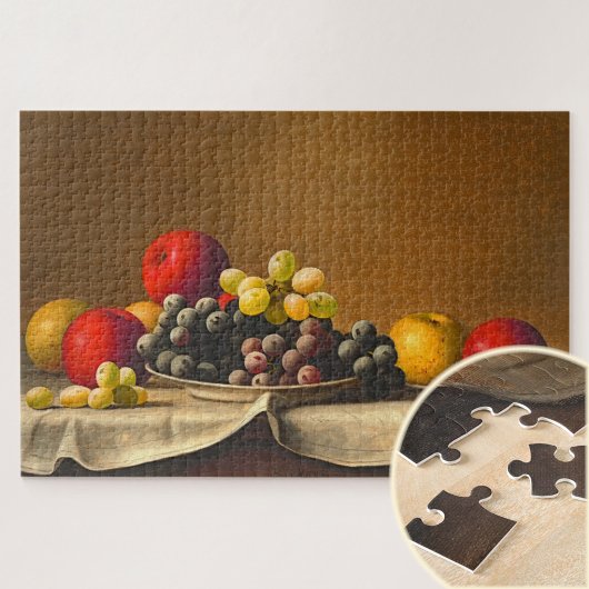 Puzzle Vie morte, pommes, raisins, fruits