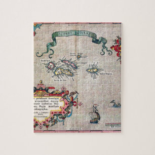 Puzzle Vieille carte des Açores - exploration vintage de