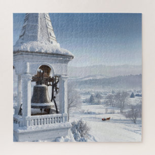 Puzzle Vieille cloche d'église avec traîneau tiré par des