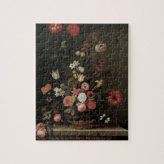 Puzzle Vieille Composition Florale Baroque de Fleurs dans (Vertical)
