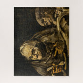 Puzzle Vieille femme avec un squelette (mort) (Francisco (Vertical)