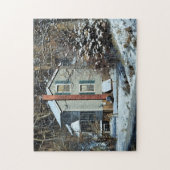 Puzzle Vieille Ferme Avec Cave Racine Scène D'Hiver (Vertical)