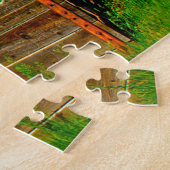 Puzzle Vieille ferme Grange Colorado.Salutations de Noël (Côté)