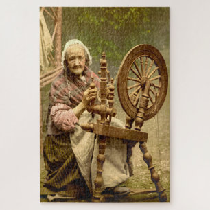 Puzzle Vieille fileuse de laine irlandaise