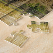 Puzzle Vieille grange primitive en bois affligée de pays (Côté)