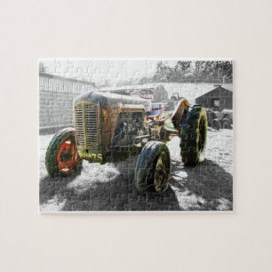 Puzzle Vieilles machines agricoles vintages de tracteur