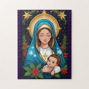 Puzzle Vierge catholique chrétienne Marie Noël