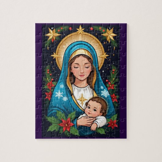 Puzzle Vierge catholique chrétienne Marie Noël (Vertical)