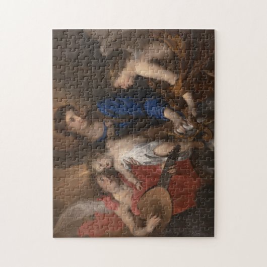 Puzzle Vierge et enfant avec la musique faisant des anges (Vertical)