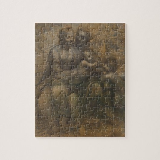 Puzzle Vierge et enfant avec St Anne par Leonardo da (Vertical)