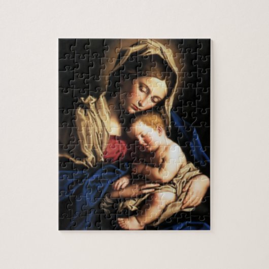 Puzzle Vierge Marie béni et enfant Jésus de nourrisson (Vertical)