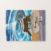 Puzzle Vieux bateau tombant dans un bain à remous (Horizontal)