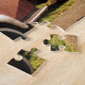 Puzzle Vieux camion de ferme avec des balles de foin (Côté)