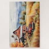 Puzzle Vieux camionnette et grenier rouge à l'automne 20x (Vertical)