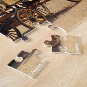 Puzzle Vieux chariot de cowboy (Côté)