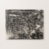Puzzle Vieux chêne de Floride Graphite Hammock Sketch | R (Horizontal)