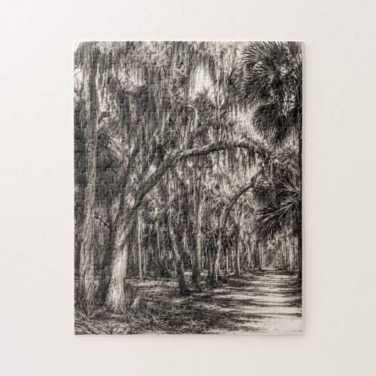 Puzzle Vieux chêne de Floride Graphite Hammock Sketch | R (Vertical)