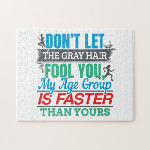 Puzzle Vieux coureur amusant - Groupe d'âge plus rapide