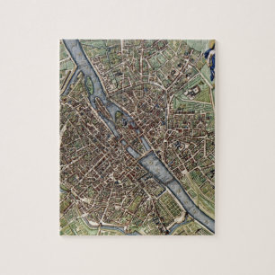 Puzzle Vieux Paris Vintage Carte shabbychic