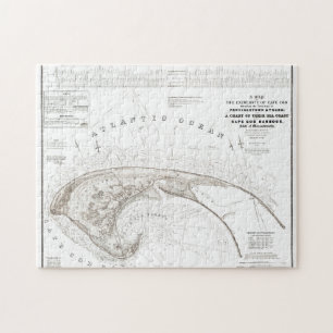 Puzzle Vieux Provincetown Vintage Cap Carte de la morue J