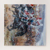 Puzzle Vieux tableau de bataille napoléonien Leipzig (Horizontal)