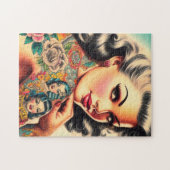Puzzle Vieux Tatouage de l'école Pin-up (Horizontal)