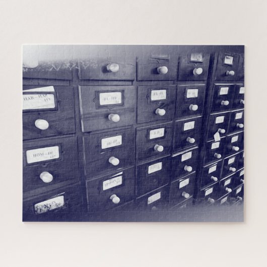 Puzzle Vieux tiroirs de bibliothèque (Horizontal)