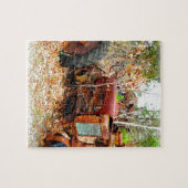 Puzzle Vieux tracteur rustique de ferme dans la décharge (Horizontal)